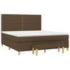 vidaXL Boxspringbett mit Matratze Dunkelbraun 180x200 cm Stoff