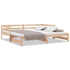 vidaXL Ausziehbares Tagesbett ohne Matratze 90x190 cm