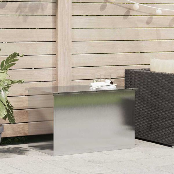 vidaXL Außenlagerbox Silber 80 x 50,5 x 50 cm Stahl