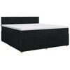 vidaXL Boxspringbett mit Matratze Schwarz 160 x 200 cm Stoff