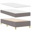 vidaXL Boxspringbett mit Matratze mit Kopfteil Taupe 90 x 190 cm Stoff