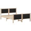 vidaXL Bettgestell Braun und Schwarz 140 x 190 cm Massivholz Kiefer