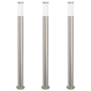 vidaXL Pollerleuchten 3er 110 cm Edelstahl IP44
