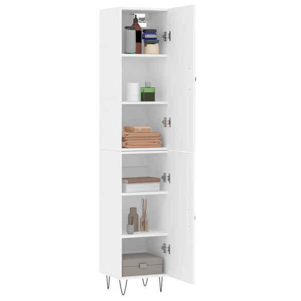 vidaXL Highboard Wei&szlig; 34,5x34x180 cm Holzwerkstoff