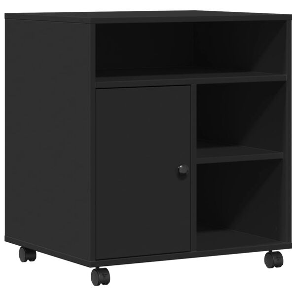 vidaXL Druckerst&auml;nder mit Rollen Schwarz 60x50x67 cm