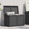 vidaXL Garten-Aufbewahrungsbox 180 L Schwarz PP Rattan