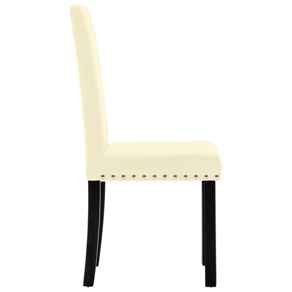 vidaXL Esszimmerst&uuml;hle 6 Stk. Creme Kunstleder