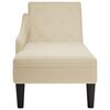 vidaXL Chaiselongue mit Kissen und Rechter Armlehne Creme Stoff