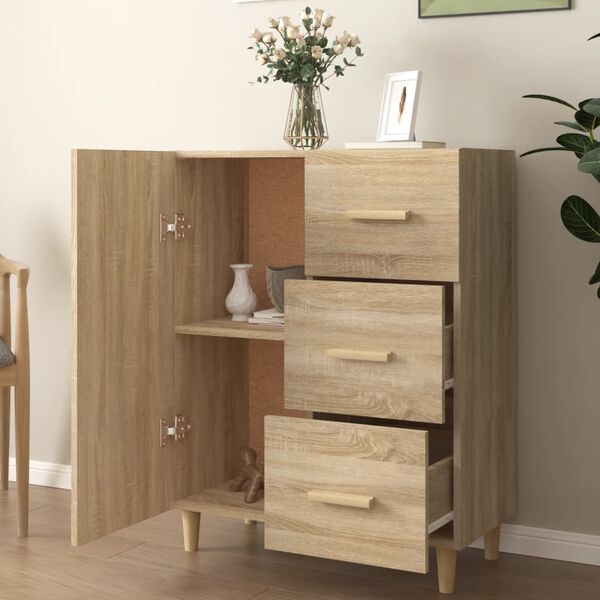 vidaXL Sideboard Sonoma-Eiche 69,5x34x90 cm Holzwerkstoff