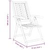 vidaXL Gartenstühle Verstellbar 3 Stk. Massivholz Akazie