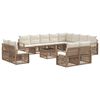 vidaXL Gartensofa-set 13 pcs Beige Poly-Rattan
