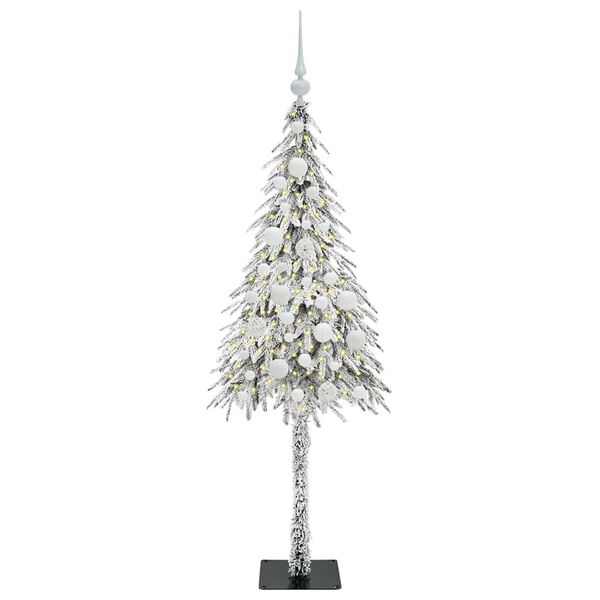 vidaXL Weihnachtsbaum mit 150 LEDs Weiß 120 cm PE und Stahl