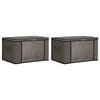 vidaXL Aufbewahrungsbox mit transparentem Seitenfenster 2 pcs Grau