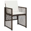 vidaXL Garten Essgruppe 5 pcs Braun Poly-Rattan