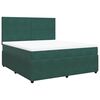 vidaXL Boxspringbett mit Matratze Dunkelgr&uuml;n 180x200 cm Samt