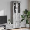 vidaXL Highboard FLORIN Graues Sonoma 60 x 35 x 182 cm Holzwerkstoff