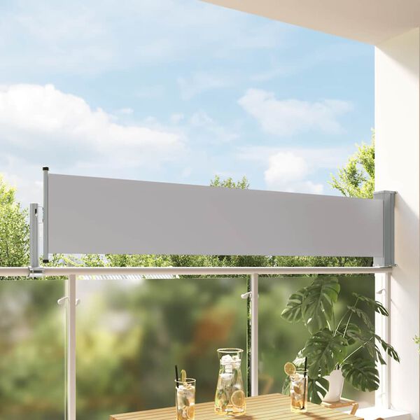 vidaXL Ausziehbare Seitenmarkise 60&times;300 cm Grau