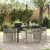 vidaXL Garten Essgruppe 5 pcs Hellgrau Poly-Rattan
