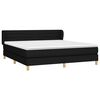 vidaXL Boxspringbett mit Matratze Schwarz 180x200 cm Stoff