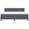 vidaXL Boxspringbett mit Matratze Dunkelgrau 200 x 180 cm Samt