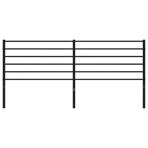 vidaXL Ersatz-Kopfteil Metall Schwarz 200 cm