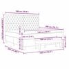 vidaXL Boxspringbett mit Matratze Dunkelblau 180 x 200 cm Samt