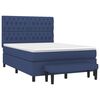 vidaXL Boxspringbett mit Matratze Blau 140x190 cm Stoff