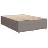 vidaXL Boxspringbett mit Matratze Taupe 140x200 cm Stoff
