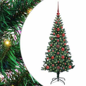 vidaXL K&uuml;nstlicher vorbeleuchteter Weihnachtsbaum Gr&uuml;n 120 cm