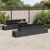 vidaXL Garten Essgruppe mit Kissen mit Kissen 9 pcs Schwarz und Braun