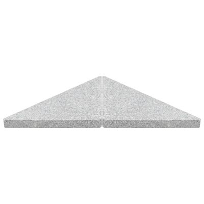 vidaXL Sonnenschirm-Gewichtsplatte Granit 15 kg Dreieckig Grau