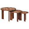 vidaXL Nesting-Couchtische 3 stk. Mehrfarbig &Oslash; 54 x 40 cm