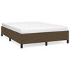 vidaXL Bettgestell ohne Matratze Dunkelbraun 140x190 cm Stoff