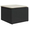 vidaXL 6-tlg. Garten-Sofagarnitur mit Kissen Schwarz Poly Rattan