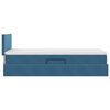vidaXL Bett mit Stauraum und LED mit LED Dunkelblau 90 x 200 cm Samt