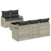 vidaXL Garten-Sofa-Set mit Kissen 6 pcs Hellgrau und Dunkelgrau