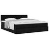 vidaXL Ottoman-Bett mit Matratze Schwarz 200x200 cm Stoff