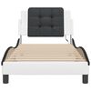 vidaXL Bettgestell mit LED ohne Matratze "Zadar" Wei&szlig; und Schwarz 90x190 cm