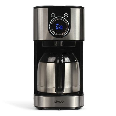 Livoo Kaffeemaschine Programmierbar Isotherm 1,2 L 800 W Schwarz