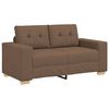 vidaXL Sofa 2 pcs Braun Leinenmischgewebe