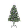 vidaXL Weihnachtsbaum mit 300 LEDs mit St&auml;nder Gr&uuml;n 210 cm PVC