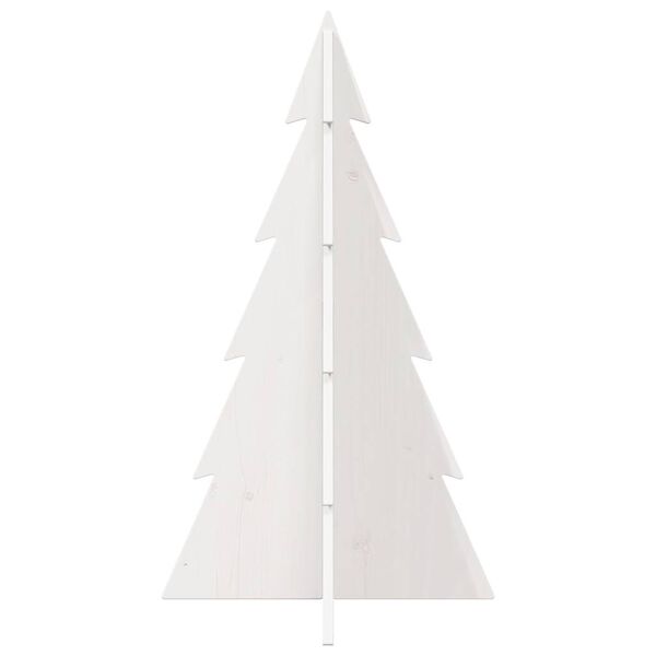vidaXL Weihnachtsbaum zum Schm&uuml;cken Wei&szlig; 80 cm Massivholz Kiefer