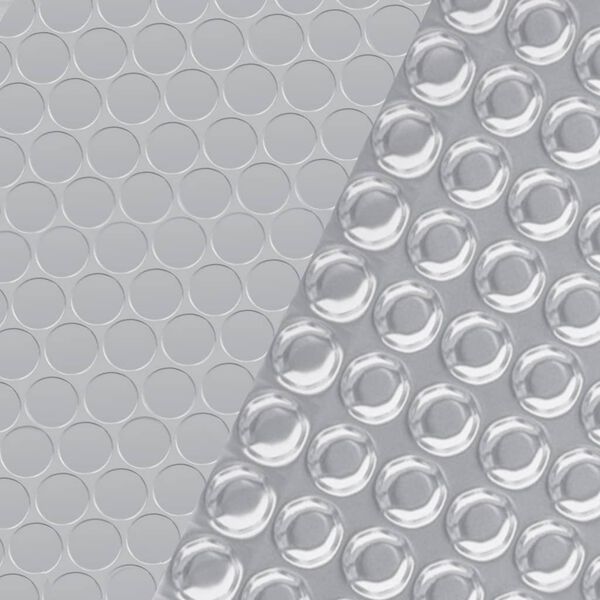 vidaXL Poolabdeckung Silbern 455 cm PE