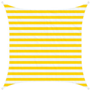 vidaXL Sonnensegel Gelb und Wei&szlig; 2 x 2 m 100 % Polyester Oxford