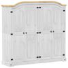 vidaXL Kleiderschrank Corona Wei&szlig; 194x52x186 cm Massivholz Kiefer