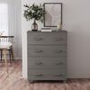 vidaXL Sideboard HAMAR Hellgrau 79x40x103,5 cm Massivholz Kiefer