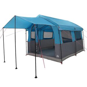 vidaXL Familienzelt f&uuml;r 4 Personen 4 Personen Blau und Grau