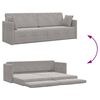 vidaXL Boden-Sofa-Bett 200cm Hellgrau Samt