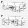 vidaXL Outdoor-Sofagarnitur mit Kissen 9 pcs Natur und Beige