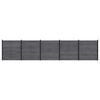 vidaXL zaunset 5 pcs 872 x 186 cm WPC und Aluminium Grau